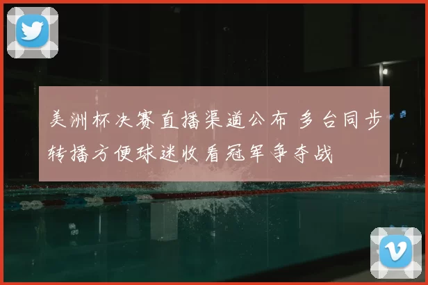 美洲杯决赛直播渠道公布 多台同步转播方便球迷收看冠军争夺战
